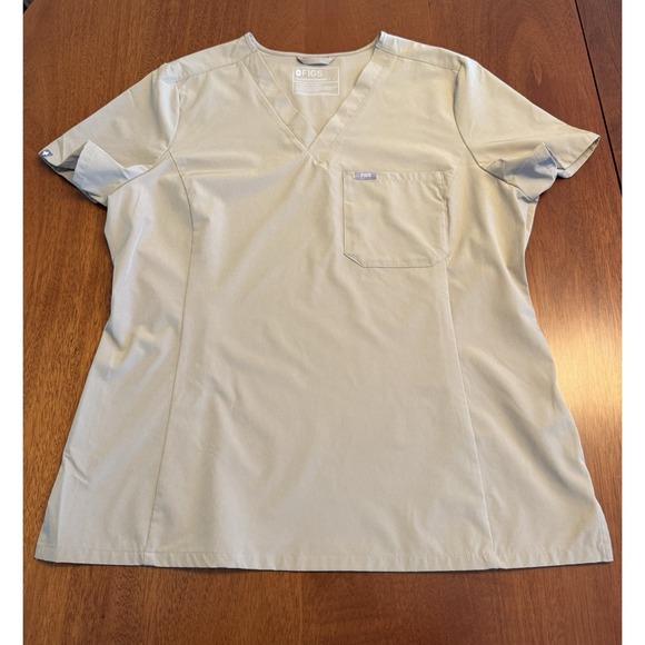 FIGS Scrub Top Women's Large Light Oak Fionlite Catarina W21SW1054 Nurse Medical - Picture 3 of 8